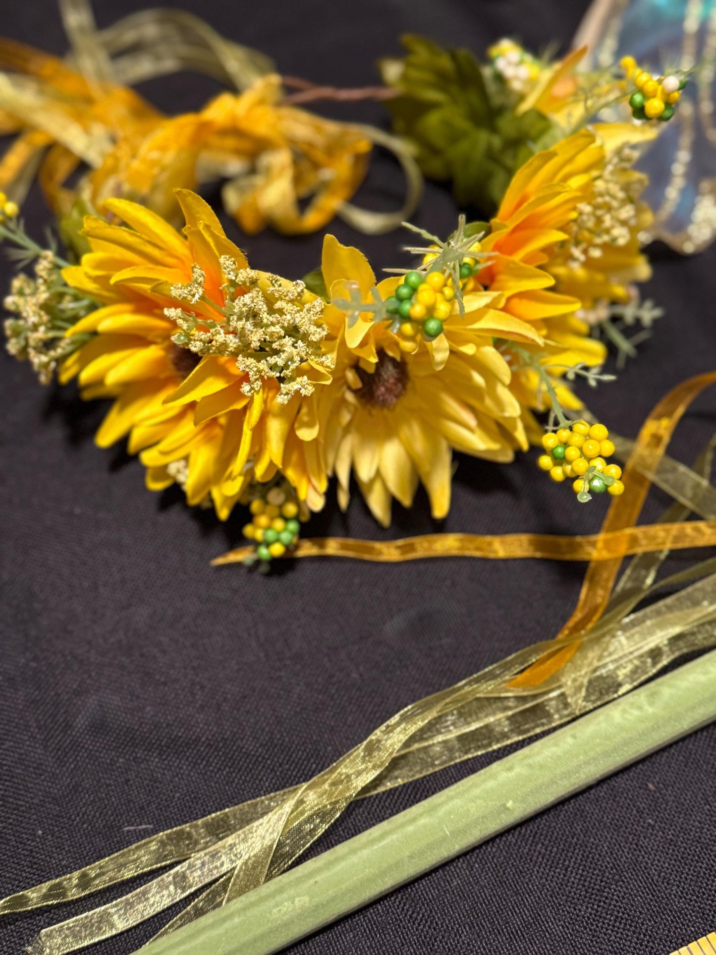 Sunbeam Sprite of the Meadow Path, (CHILD 6-8),Flower Fae,Masquerade,MardiGras, Photoshoot,Fantasy,LARP,RenFaire,FairyCore,Costume