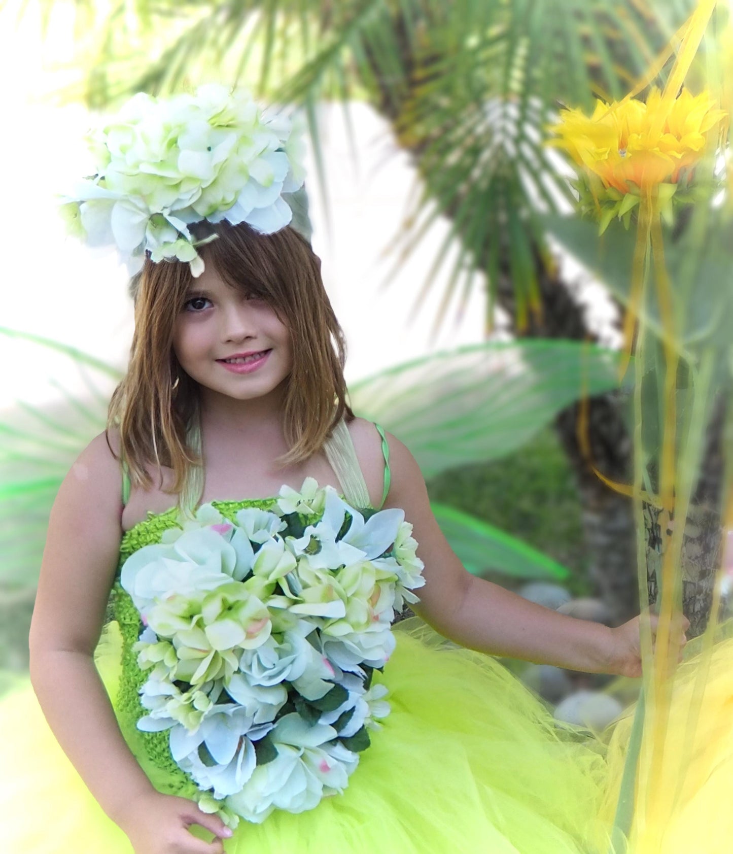 Mist Sprite of the Meadowlands,(CHILD 6-8),Flower Fae,Masquerade,MardiGras, Photoshoot,Fantasy,LARP,RenFaire,FairyCore,Costume