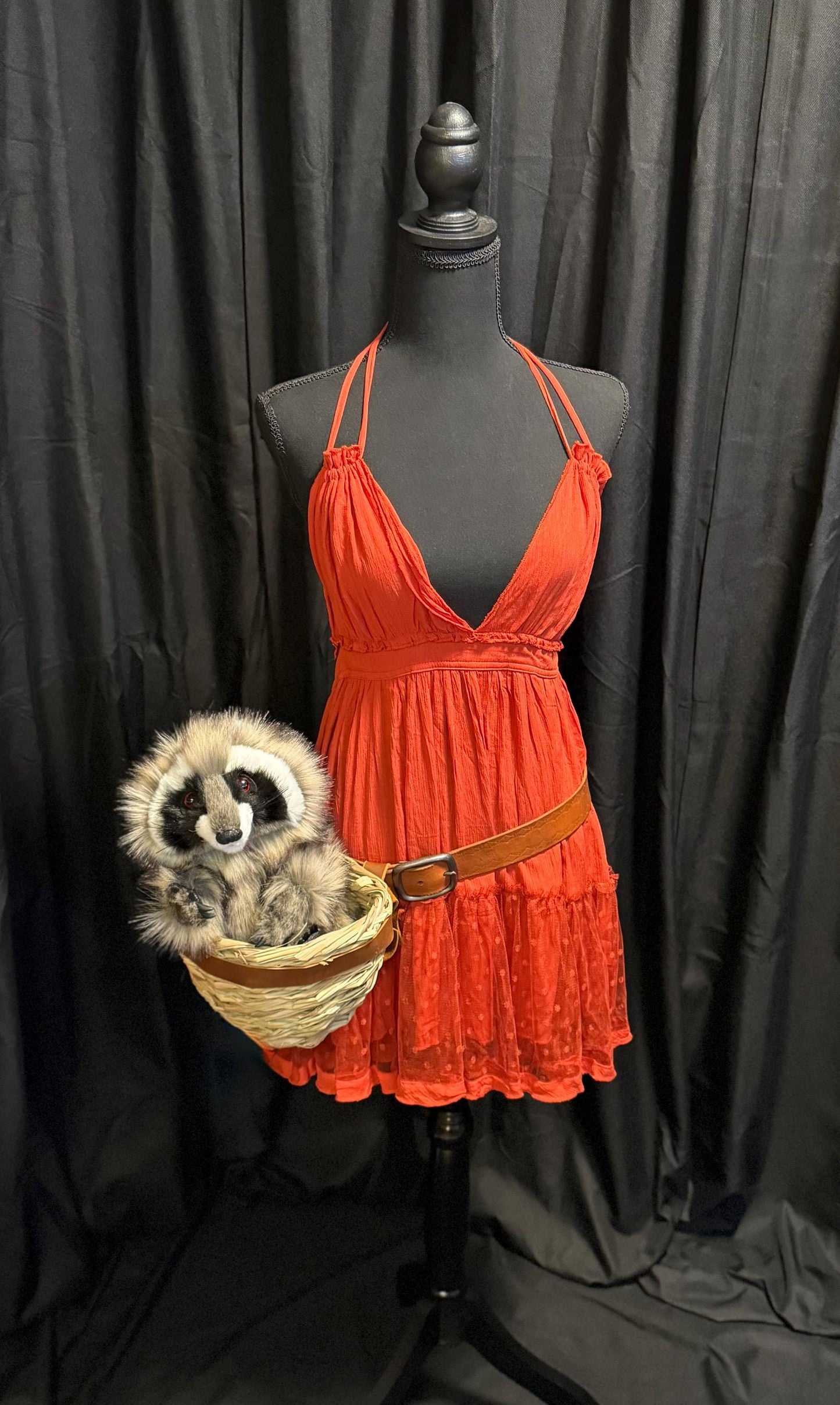 Trixel the Raccoon, Critter Companion,Plush Pal,Helper Hand Puppet, A One-of-a-Kind, Your Character Story,Fantasy,LARP,Ren Faire,Fairy Core,