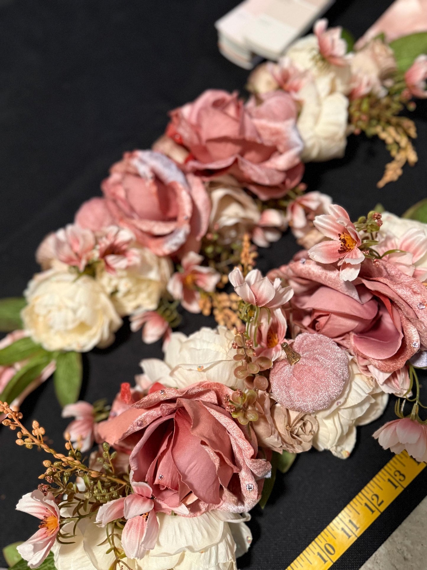 Don’t Make Me Blush — LUX Garland Duet | Head & Hip Floral Garlands, Flower Crown, Fairy-core, Ren Faire, Special Occasion Photoshoot