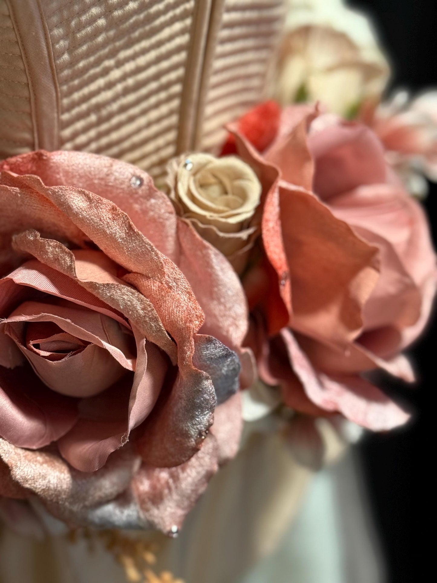 Don’t Make Me Blush — LUX Garland Duet,Head & Hip Floral Garlands,Flower Crown,Fairy-core,Renaissance Faire,Special Occasion Photoshoot