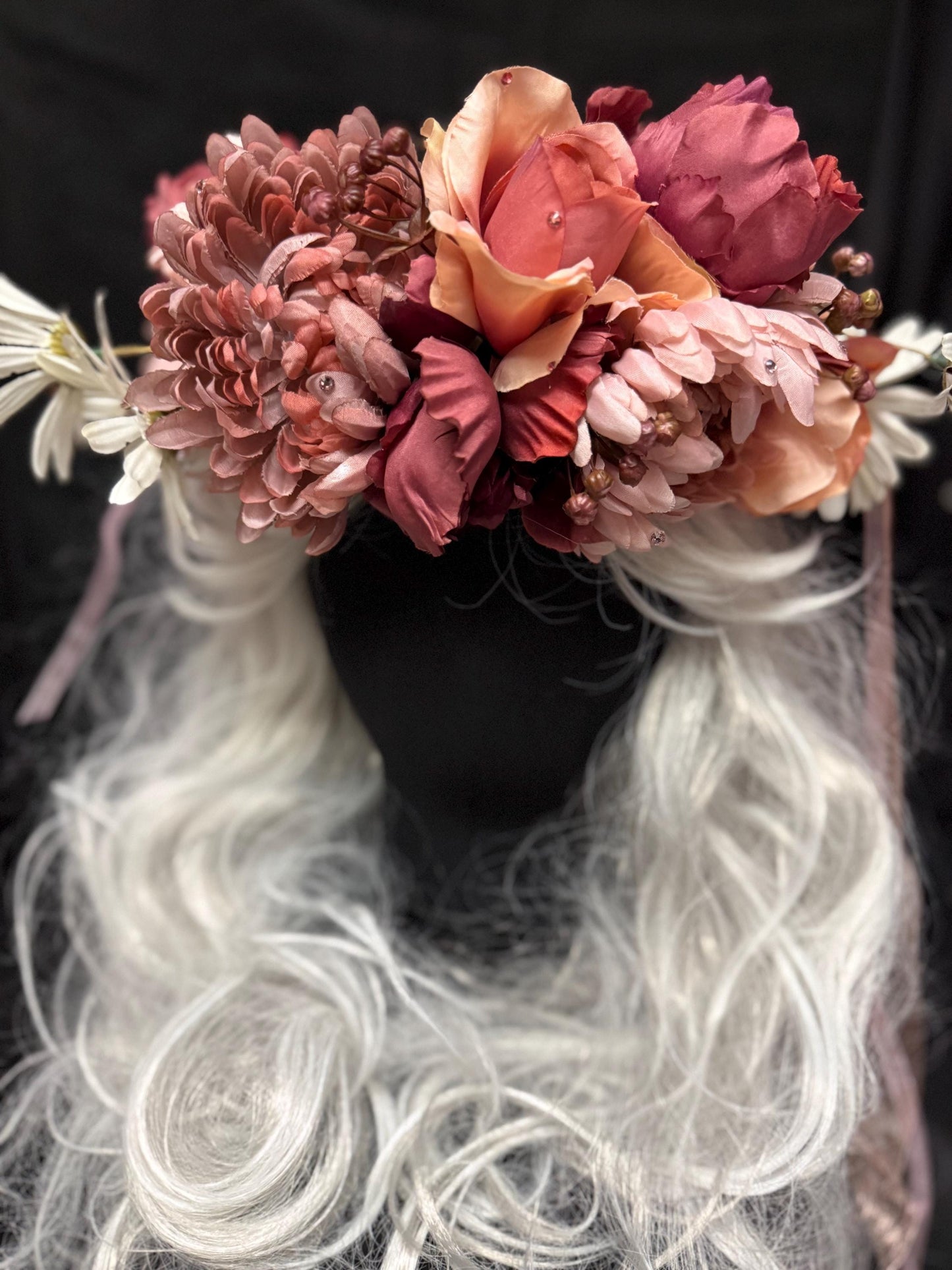 Harvest Muse Ensemble – Blush Beauty LUX Garland Duet | Head & Hip Floral Garlands, Flower Crown, Ren Faire, Special Occasion Photoshoot