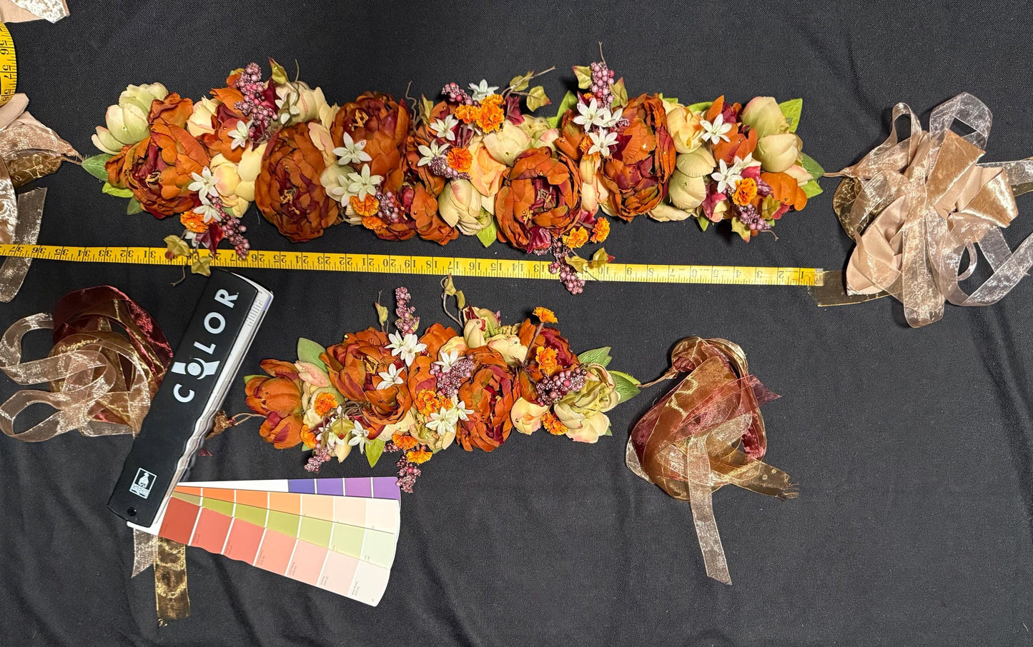 Harvest Muse Ensemble – Coco Spice LUX Garland Duet | Head & Hip Floral Garlands, Flower Crown, Ren Faire, Special Occasion Photoshoot