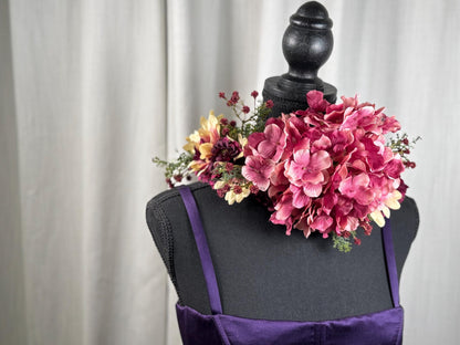 Purple Sky Floral Garland | Flower Tiara, Flower Crown, Elven Princess Headpiece, Fairy-core, Ren Faire, Special Occasion Photoshoot