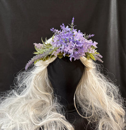 Lavender Dream Floral Garland | Flower Tiara, Flower Crown, Elven Princess Headpiece, Fairy-core, Ren Faire, Special Occasion Photoshoot