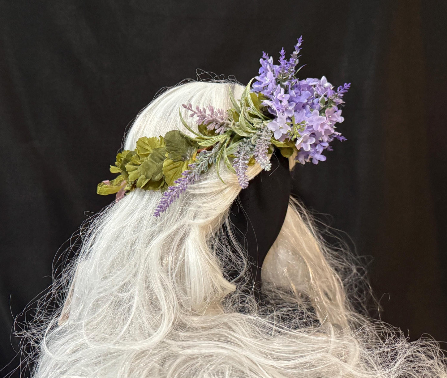 Lavender Dream Floral Garland,Flower Tiara,Flower Crown,Elven Princess Headpiece,Fairy-core,Renaissance Faire,Special Occasion Photoshoot