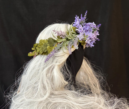 Lavender Dream Floral Garland | Flower Tiara, Flower Crown, Elven Princess Headpiece, Fairy-core, Ren Faire, Special Occasion Photoshoot