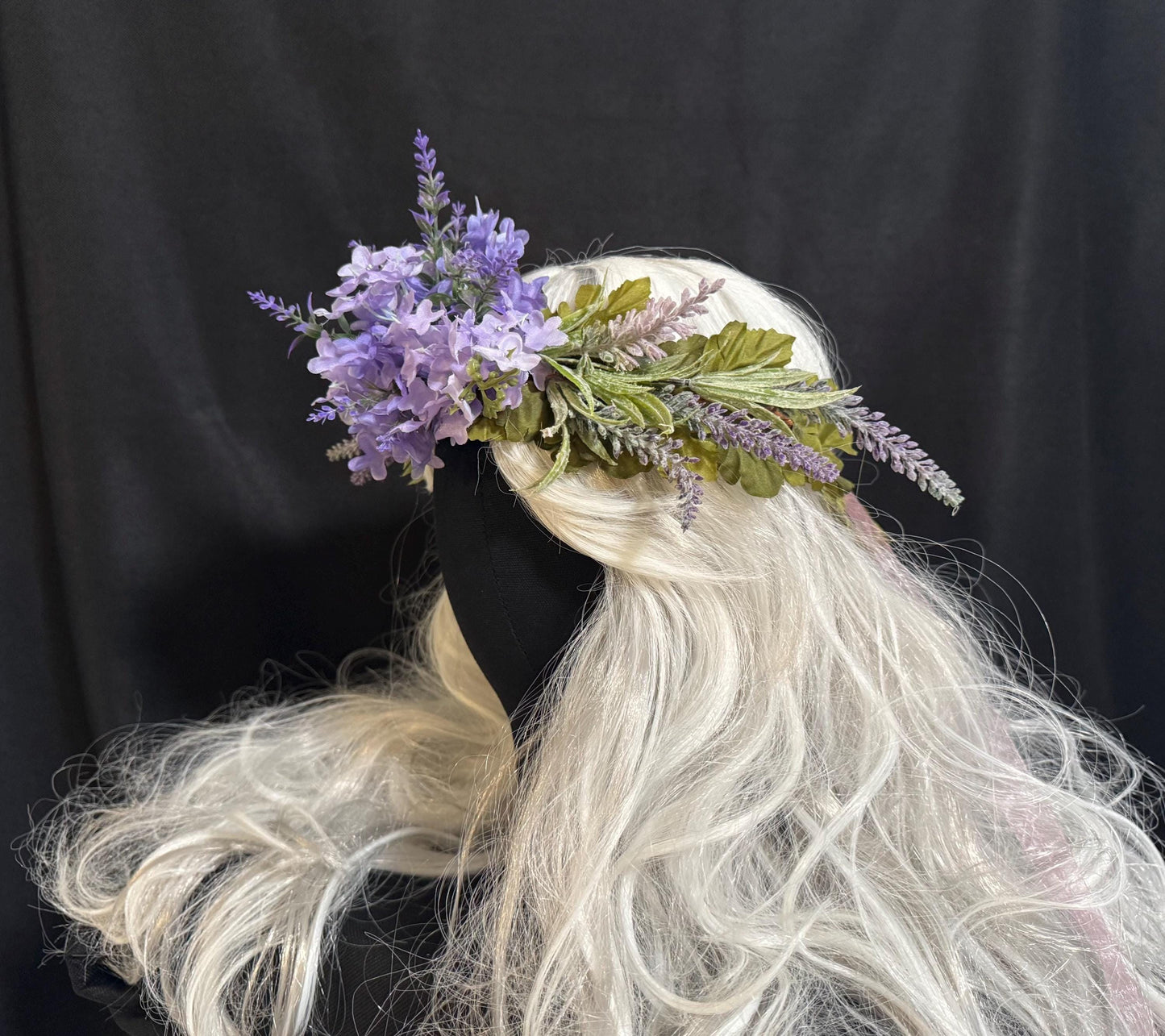 Lavender Dream Floral Garland,Flower Tiara,Flower Crown,Elven Princess Headpiece,Fairy-core,Renaissance Faire,Special Occasion Photoshoot