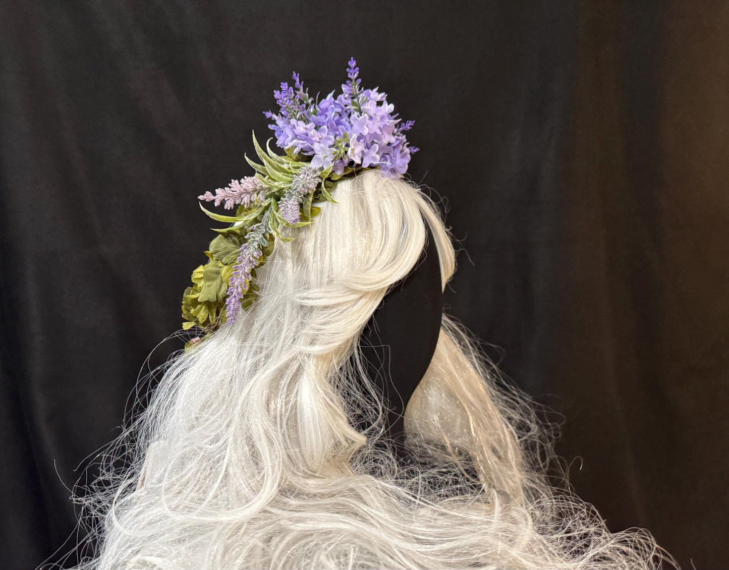 Lavender Dream Floral Garland,Flower Tiara,Flower Crown,Elven Princess Headpiece,Fairy-core,Renaissance Faire,Special Occasion Photoshoot
