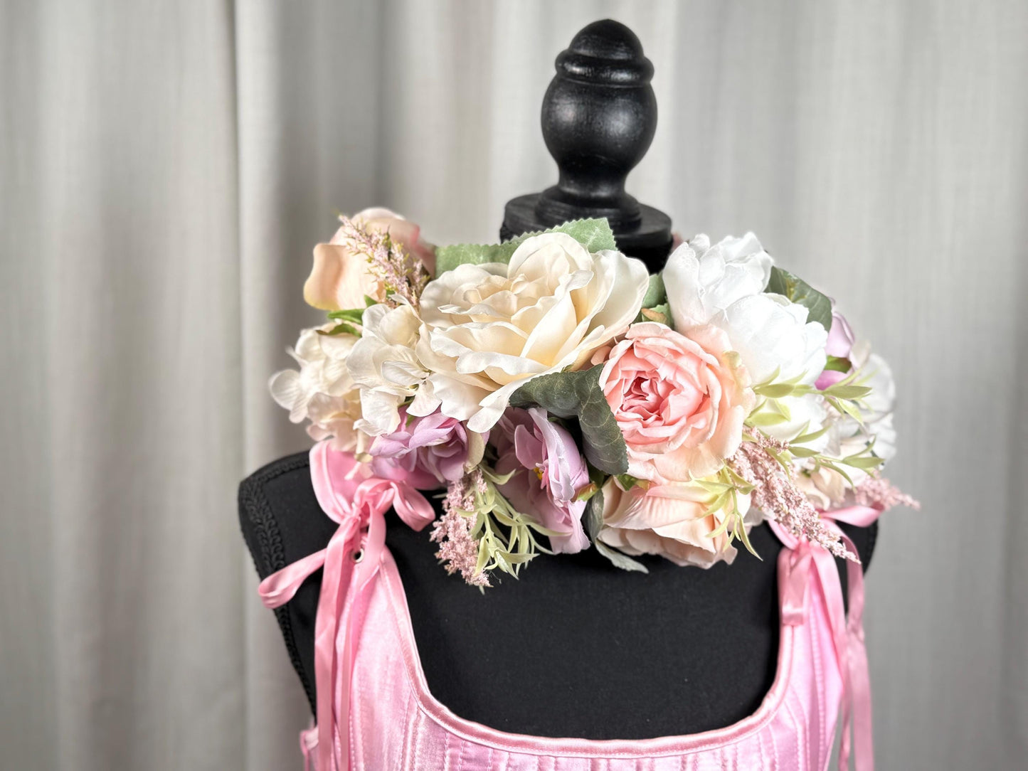 Pastel Pixie Floral Garland,Flower Tiara,Flower Crown,Elven Princess Headpiece,Fairy-core,Renaissance Faire,Special Occasion Photoshoot