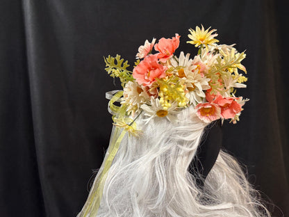 Skip to the Lou Floral Garland | Flower Tiara, Flower Crown, Elven Princess Headpiece, Fairy-core, Ren Faire, Special Occasion Photoshoot