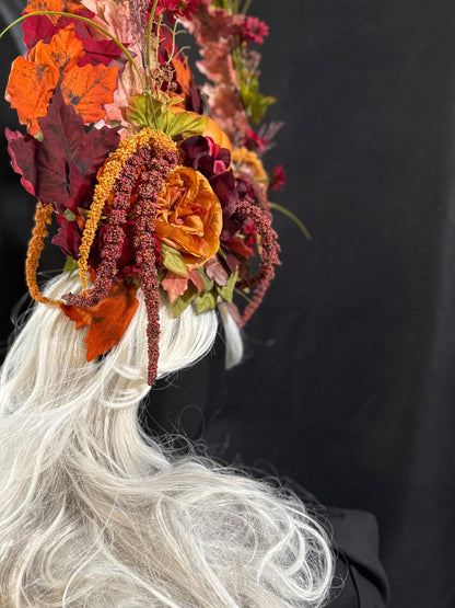 Harvest Heloise Fascinator | Flower Tiara, Flower Crown, Elven Princess Headpiece, Fairy-core, Ren Faire, Special Occasion Photoshoot