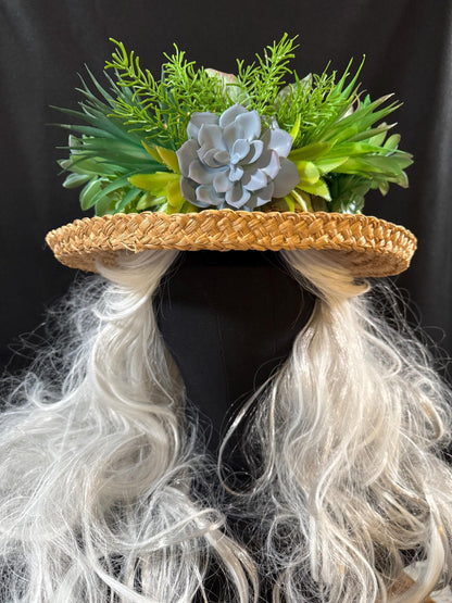 Enduring Beauty Succulent Garland | Flower Tiara,Flower Crown,Elven Princess Headpiece, Fairy-core, Ren Faire, Special Occasion Photoshoot
