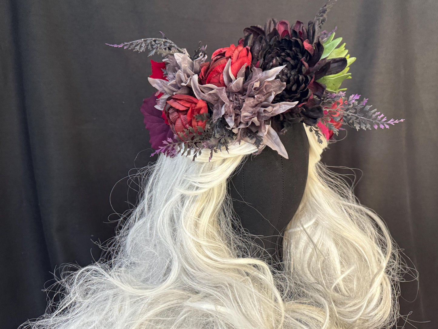 Little Shoppe Floral Garland,Flower Tiara,Flower Crown,Elven Princess Headpiece,Fairy-core,Renaissance Faire,Special Occasion Photoshoot
