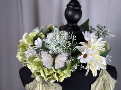 Spring Fling Floral Halo Headdress, Spring Flower Crown, Daisy Crown, Fairy Crown, Cherub Halo, Festival Headpiece, Photoshoot Prop
