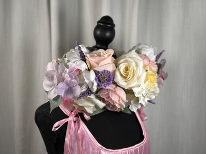 Pastel Unicorn Floral Garland | Flower Tiara, Flower Crown, Elven Princess Headpiece, Fairy-core, Ren Faire, Special Occasion Photoshoot