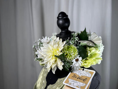 Spring Fling Floral Halo Headdress, Spring Flower Crown, Daisy Crown, Fairy Crown, Cherub Halo, Festival Headpiece, Photoshoot Prop