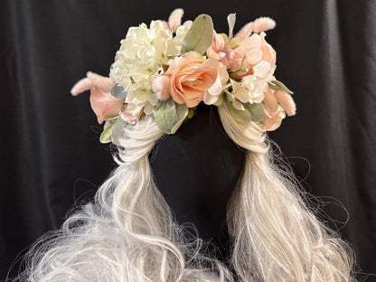 Little Lamb Floral  Garland | Flower Tiara, Flower Crown, Elven Princess Headpiece, Fairy-core, Ren Faire, Special Occasion Photoshoot