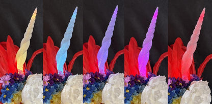 Pink Unicorn Fascinator | Feather Tiara, Feather Crown, Unicorn Princess Headpiece, Fairy-core, Ren Faire, Pride Day, Fantasy Photoshoot