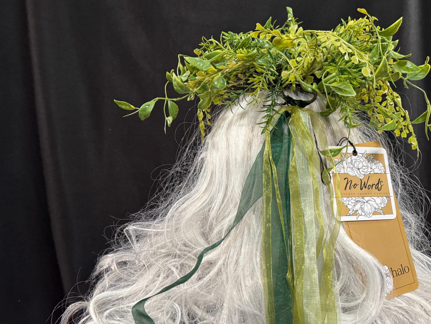 Spring Greens Floral Halo,Flower Tiara,Flower Crown,Elven Princess Headpiece,Fairy-core,Renaissance Faire,Special Occasion Photoshoot