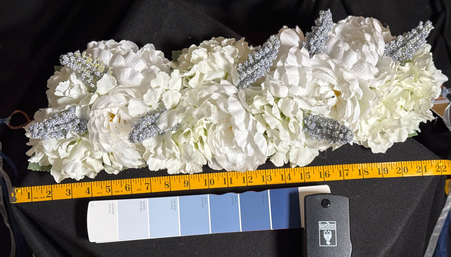 Peri - wink Floral Garland,Flower Tiara,Flower Crown,Elven Princess Headpiece,Fairy-core,Renaissance Faire,Special Occasion Photoshoot