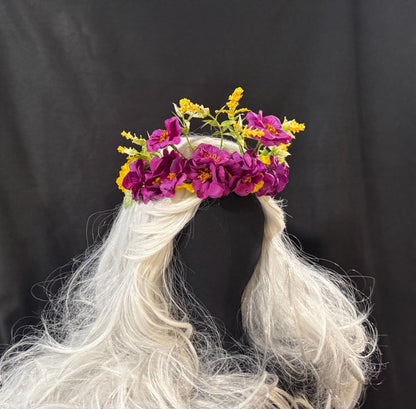 Summer Flower Field Floral Garland | Flower Tiara, Flower Crown, Elven Princess Headpiece, Fairy-core, Ren Faire, Special Photoshoot