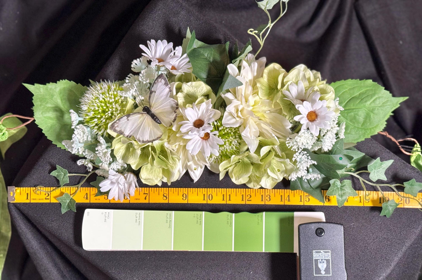 Spring Green Floral Garland,Flower Tiara,Flower Crown,Elven Princess Headpiece,Fairy-core,Renaissance Faire,Special Occasion Photoshoot