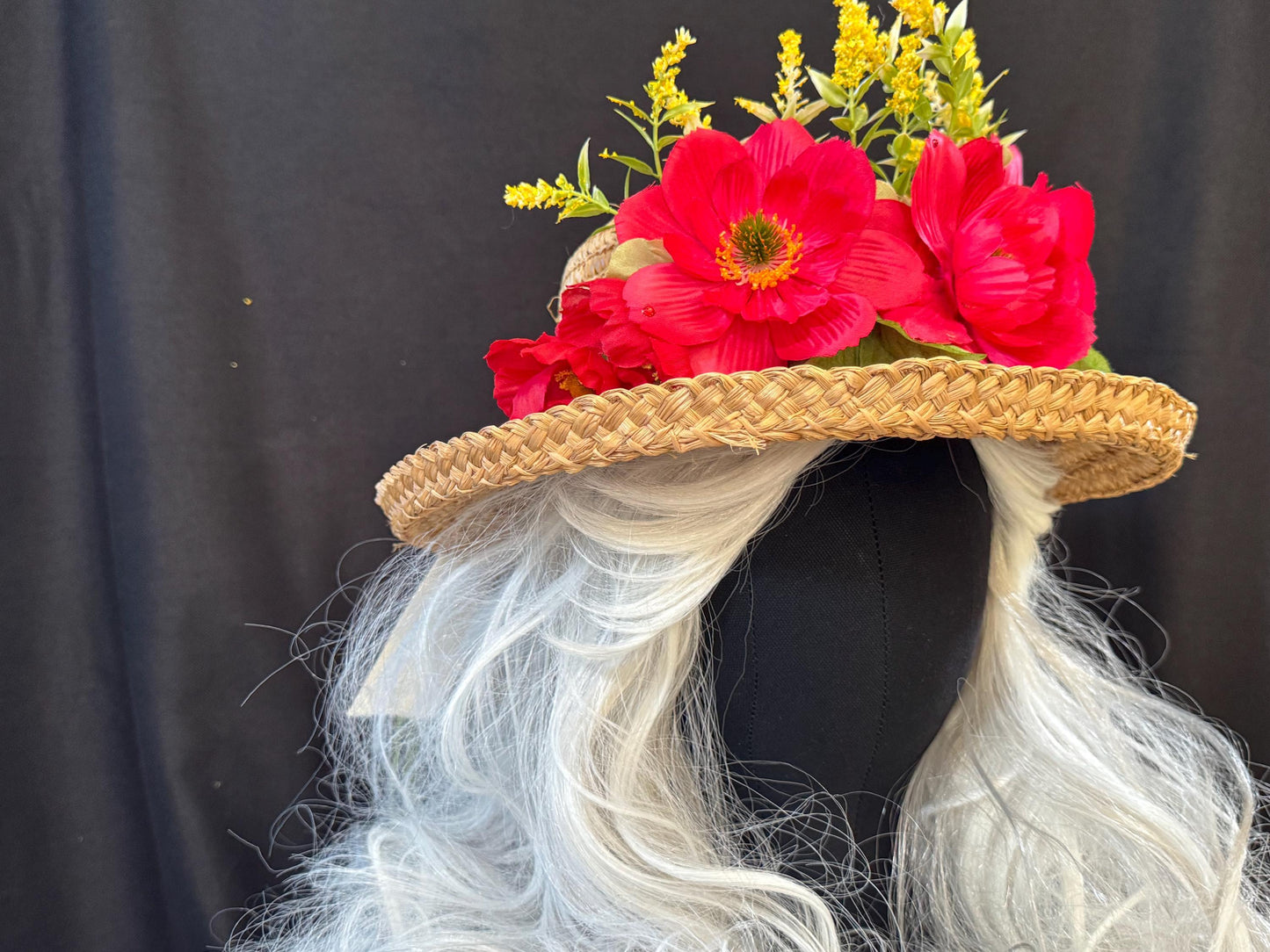 Poppy Fields Floral Garland,Flower Tiara,Flower Crown,Elven Princess Headpiece,Fairy-core, Renaissance Faire,Special Occasion Photoshoot