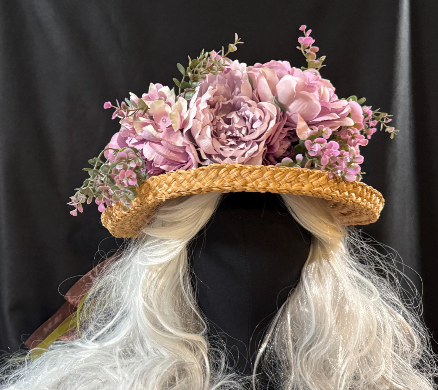 Peekaboo Purple Floral Garland,Flower Tiara,Flower Crown,Elven Princess Headpiece,Fairy-core,Renaissance Faire,Special Occasion Photoshoot