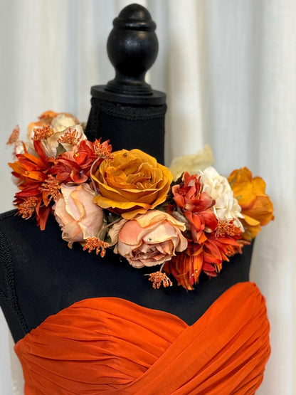Indian Summer Floral Garland | Flower Tiara, Flower Crown, Elven Princess Headpiece, Fairy-core, Ren Faire, Special Occasion Photoshoot