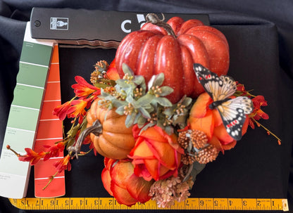 Pumpkin Queen Fascinator | Flower Tiara, Flower Crown, Elven Princess Headpiece, Fairy-core, Ren Faire, Special Occasion Photoshoot