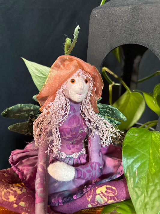 THISTLE,Faerie Friend,Sprite, Pixie,Handmade Doll,A One-of-a-Kind addition to Your Character Story,Fantasy,LARP,Ren Faire,Fairy Core