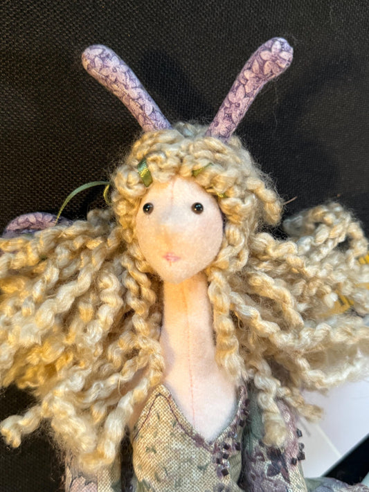 SAGEBLOOM,Faerie Friend,Sprite, Pixie,Handmade Doll,A One-of-a-Kind addition to Your Character Story,Fantasy,LARP,Ren Faire,Fairy Core