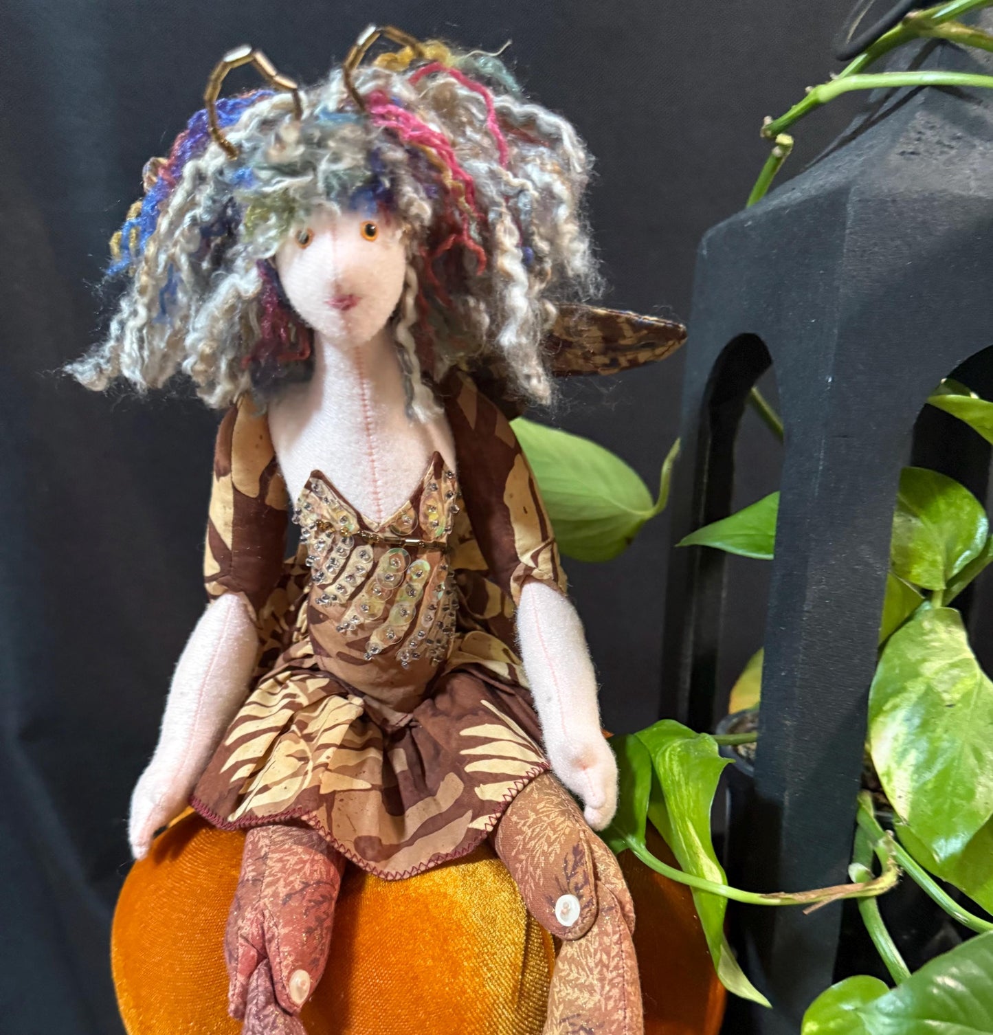 ACORN KISS,Faerie Friend,Sprite, Pixie,Handmade Doll,One-of-a-Kind addition to Your Character Story,Fantasy,LARP,Ren Faire,FairyCore