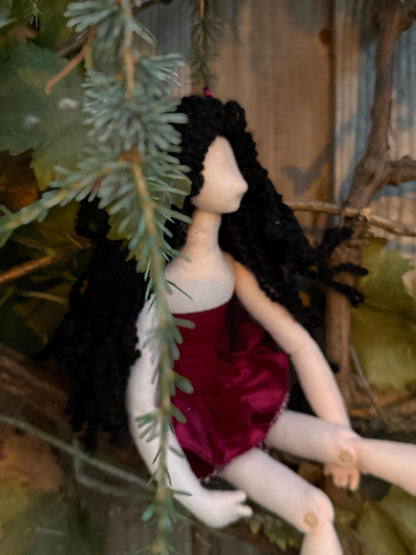 Lost Lite Dancer Faerie Friend – Handmade Pixie Art Doll – One-of-a-Kind Fantasy Companion – Renaissance Faire / LARP Familiar