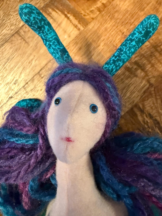 MIRALUNE,Faerie Friend,Sprite, Pixie,Handmade Doll,One-of-a-Kind addition to Your Character Story,Fantasy,LARP,Ren Faire,FairyCore