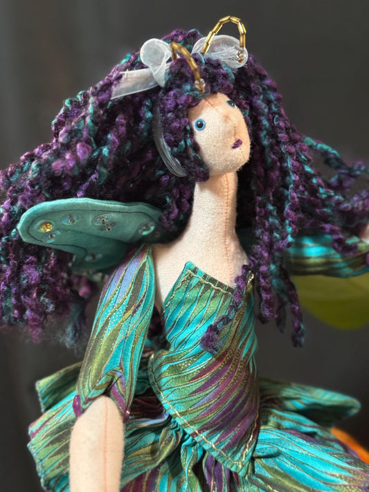 SPLASH PETAL,Faerie Friend,Sprite, Pixie,Handmade Doll,One-of-a-Kind addition to Your Character Story,Fantasy,LARP,Ren Faire,FairyCore