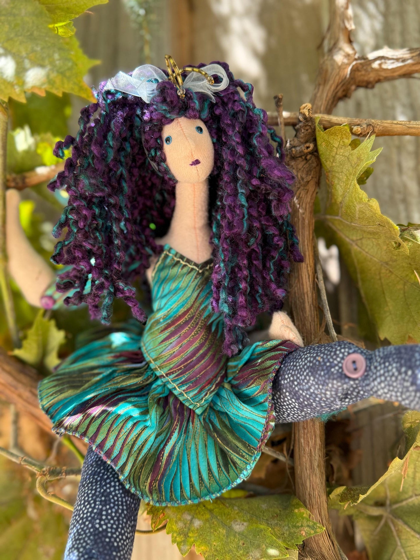 SPLASH PETAL,Faerie Friend,Sprite, Pixie,Handmade Doll,One-of-a-Kind addition to Your Character Story,Fantasy,LARP,Ren Faire,FairyCore