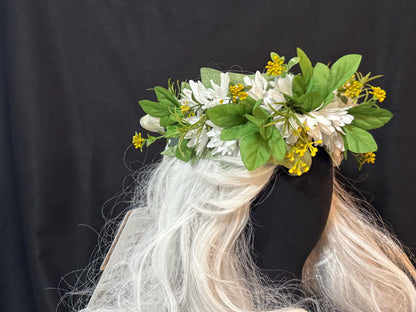 Daisy Duke Floral Garland | Flower Tiara, Flower Crown, Elven Princess, Fairy-core, Ren Faire, Special Occasion Photoshoot