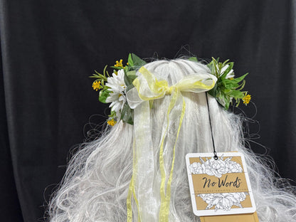 Daisy Duke Floral Garland | Flower Tiara, Flower Crown, Elven Princess, Fairy-core, Ren Faire, Special Occasion Photoshoot
