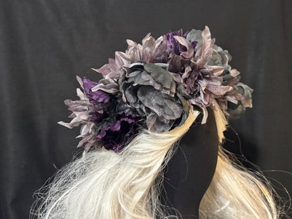 Smoke & Mirrors Floral Garland | Flower Tiara, Flower Crown, Elven Princess Headpiece, Fairy-core, Ren Faire, Special Occasion Photoshoot