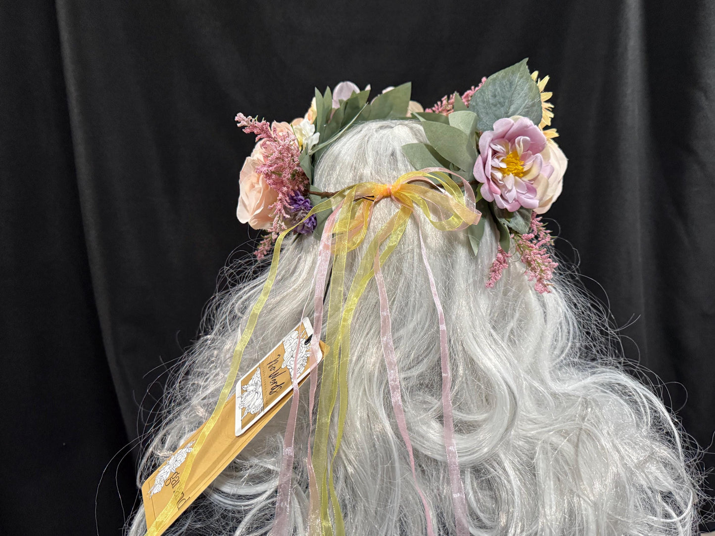 Pastel Pegasus Floral Garland | Flower Tiara, Flower Crown, Elven Princess Headpiece, Fairy-core, Ren Faire, Special Occasion Photoshoot