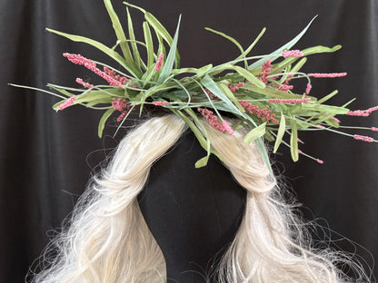 Lavender Fields Floral Halo Headdress, Flower Crown, Fairy Crown, Cherub Halo, Cottagecore Crown, Elven Headpiece, Photoshoot Prop