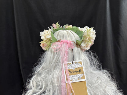 Pastel Pixie Floral Garland | Flower Tiara, Flower Crown, Elven Princess Headpiece, Fairy-core, Ren Faire, Special Occasion Photoshoot