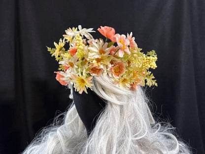 Skip to the Lou Floral Garland | Flower Tiara, Flower Crown, Elven Princess Headpiece, Fairy-core, Ren Faire, Special Occasion Photoshoot