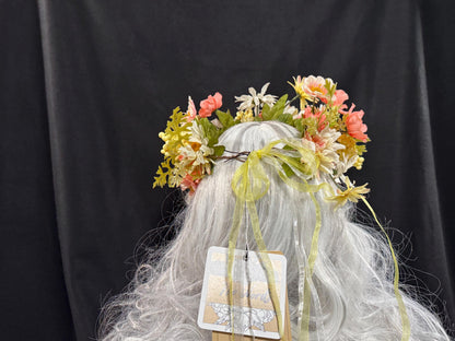 Skip to the Lou Floral Garland | Flower Tiara, Flower Crown, Elven Princess Headpiece, Fairy-core, Ren Faire, Special Occasion Photoshoot