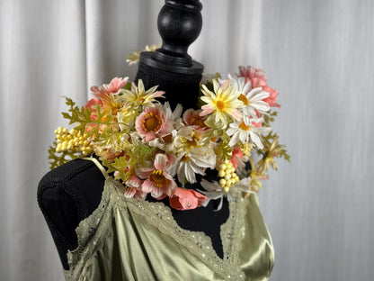 Skip to the Lou Floral Garland | Flower Tiara, Flower Crown, Elven Princess Headpiece, Fairy-core, Ren Faire, Special Occasion Photoshoot