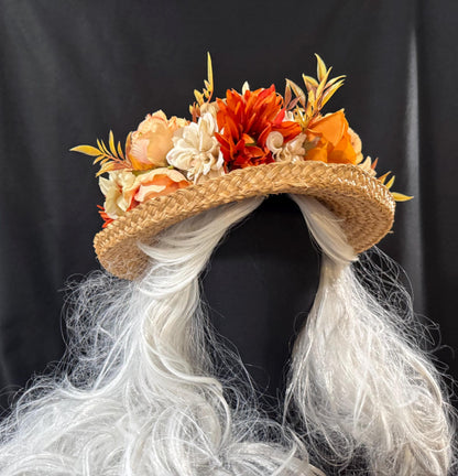 Spiced Cider Floral Garland | Flower Tiara, Flower Crown, Elven Princess Headpiece, Fairy-core, Ren Faire, Special Occasion Photoshoot