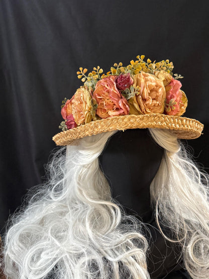 Vintage Mauve Floral Garland | Flower Tiara, Flower Crown, Elven Princess Headpiece, Fairy-core, Ren Faire,Special Occasion Photoshoot