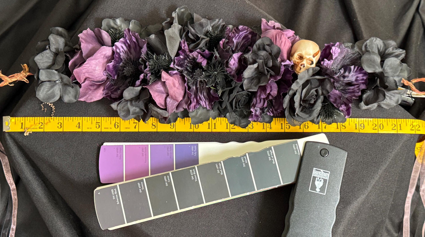 All Hallows Floral Garland,Flower Tiara,Flower Crown,Elven Princess Headpiece,Fairy-core,Renaissance Faire,Special Occasion Photoshoot